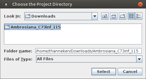 Chooose Project Directory