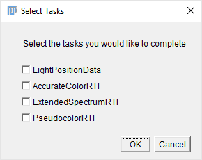 ImageJ Spectral RTI Toolkit, Select Tasks